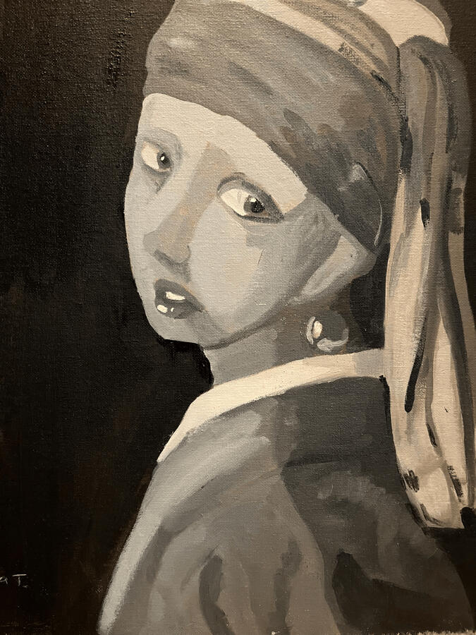 Girl with pearl earning values