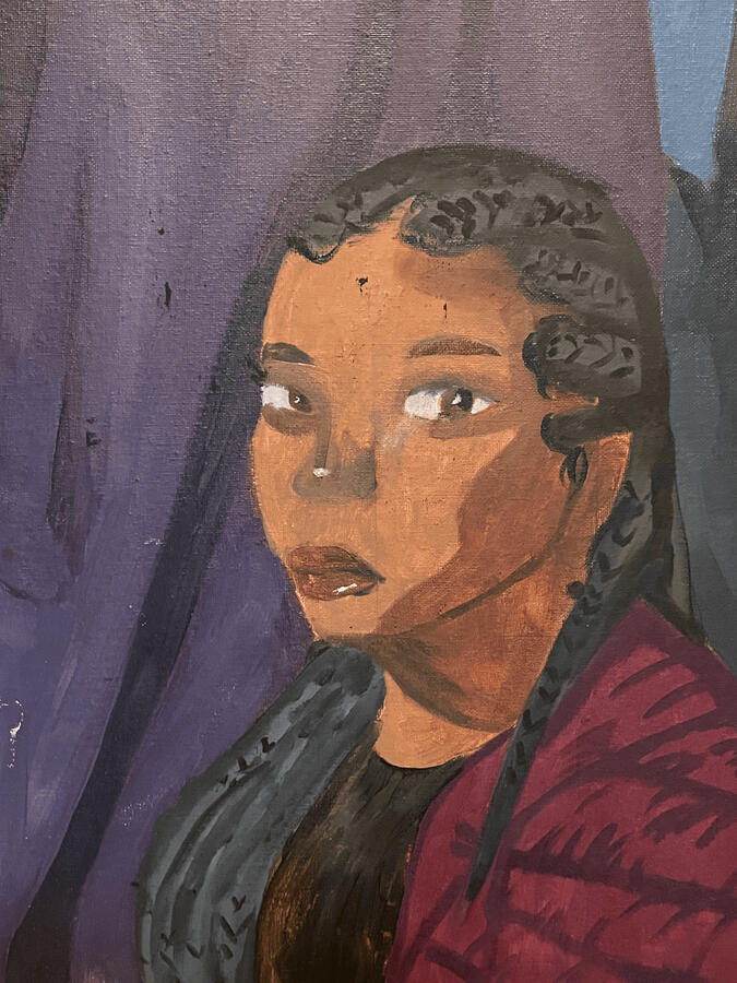 Self portrait oil painting